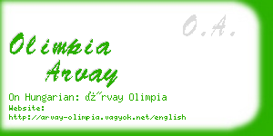 olimpia arvay business card